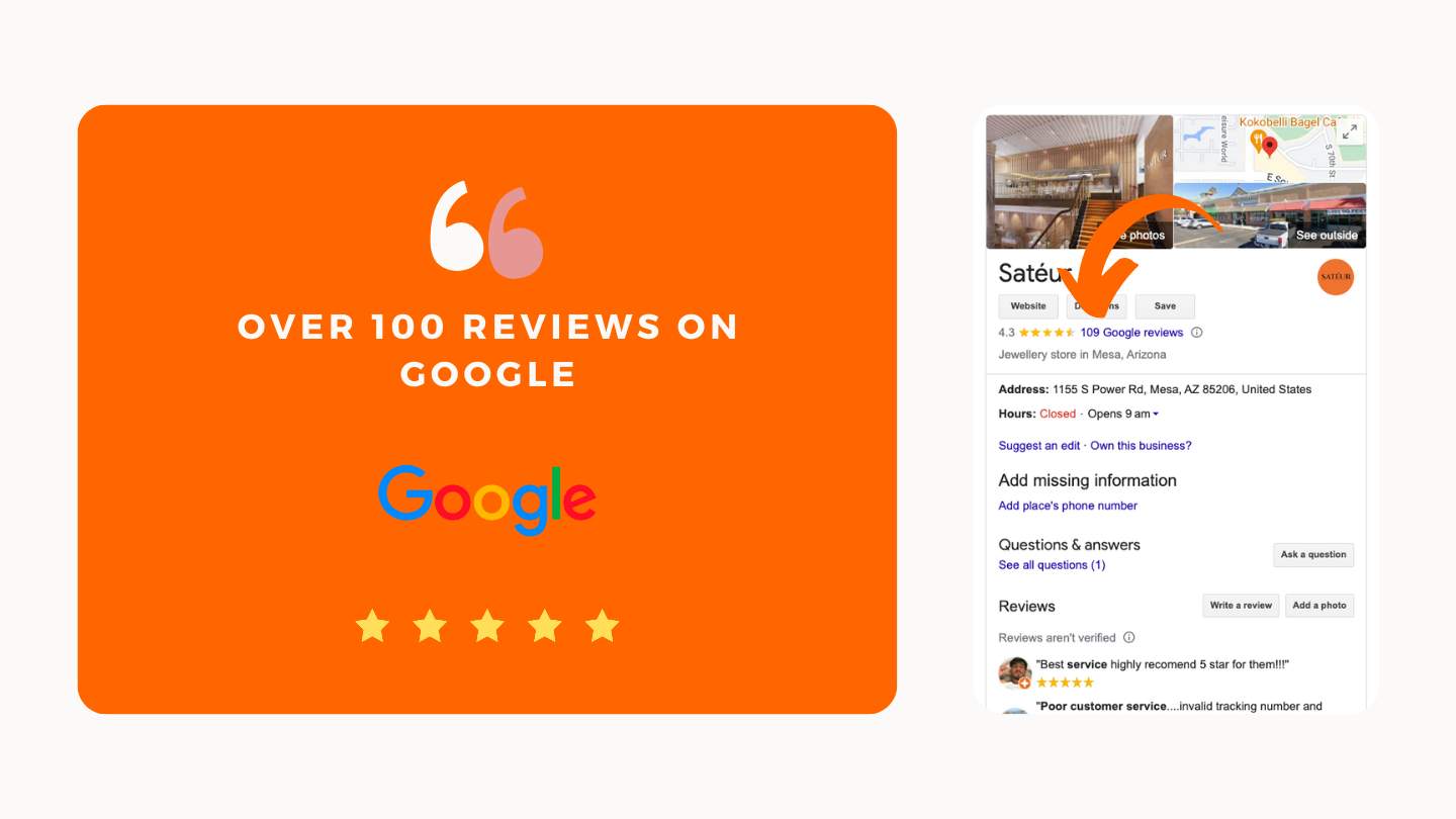 Satéur Google Customer Reviews and Feedback
