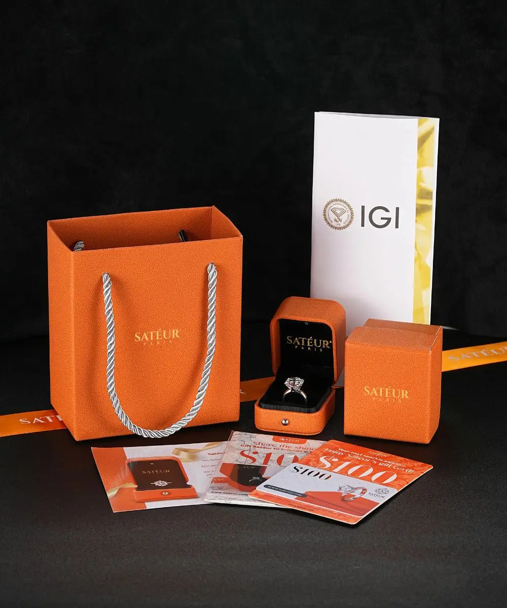 Paper Gift Box Perfume, Orange Packaging Box Bag